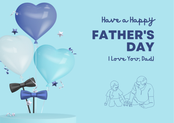 Blue Modern Father's Day