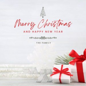 Red Christmas Greeting Holiday Card