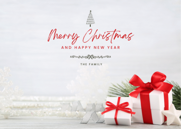 Red Christmas Greeting Holiday Card